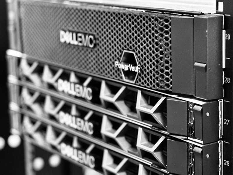 a closeup of a computer server