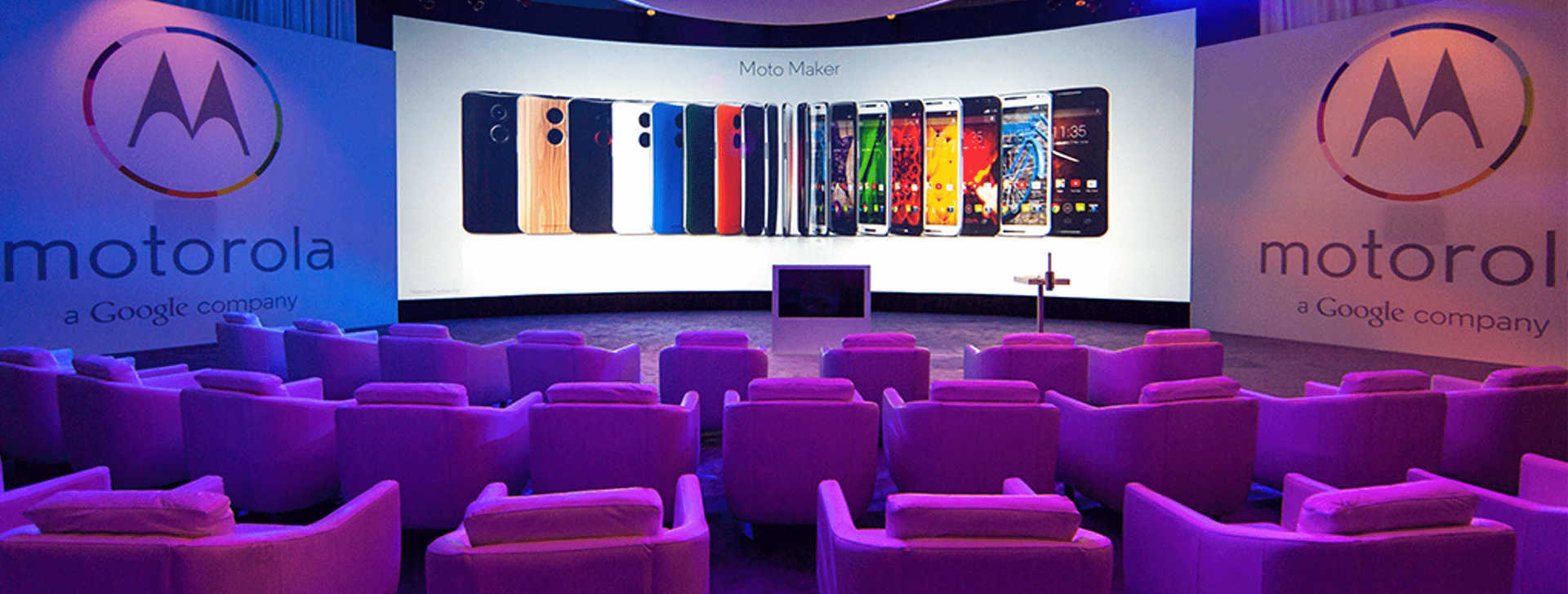 Motorola display for a corporate event 